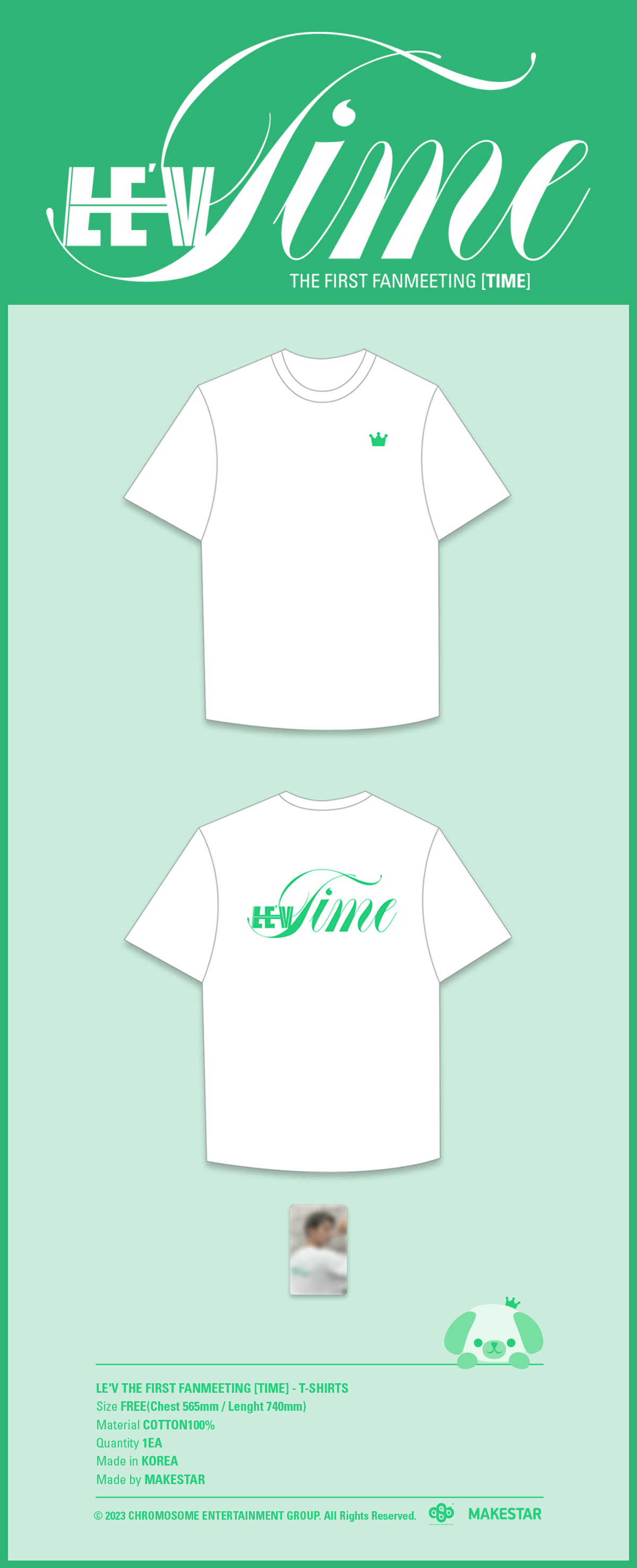 LE'V 'THE FIRST FANMEETING [TIME]' T-SHIRTS | Makestar
