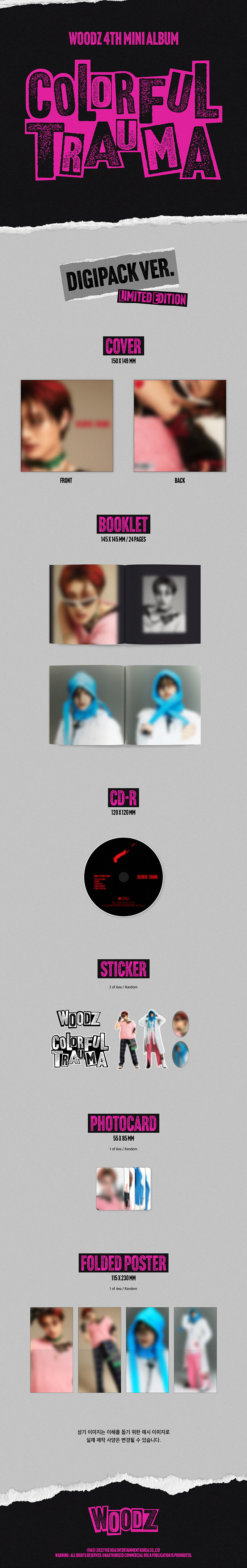 WOODZ 4th Mini Album [COLORFUL TRAUMA] Digipack ver. (Limited 