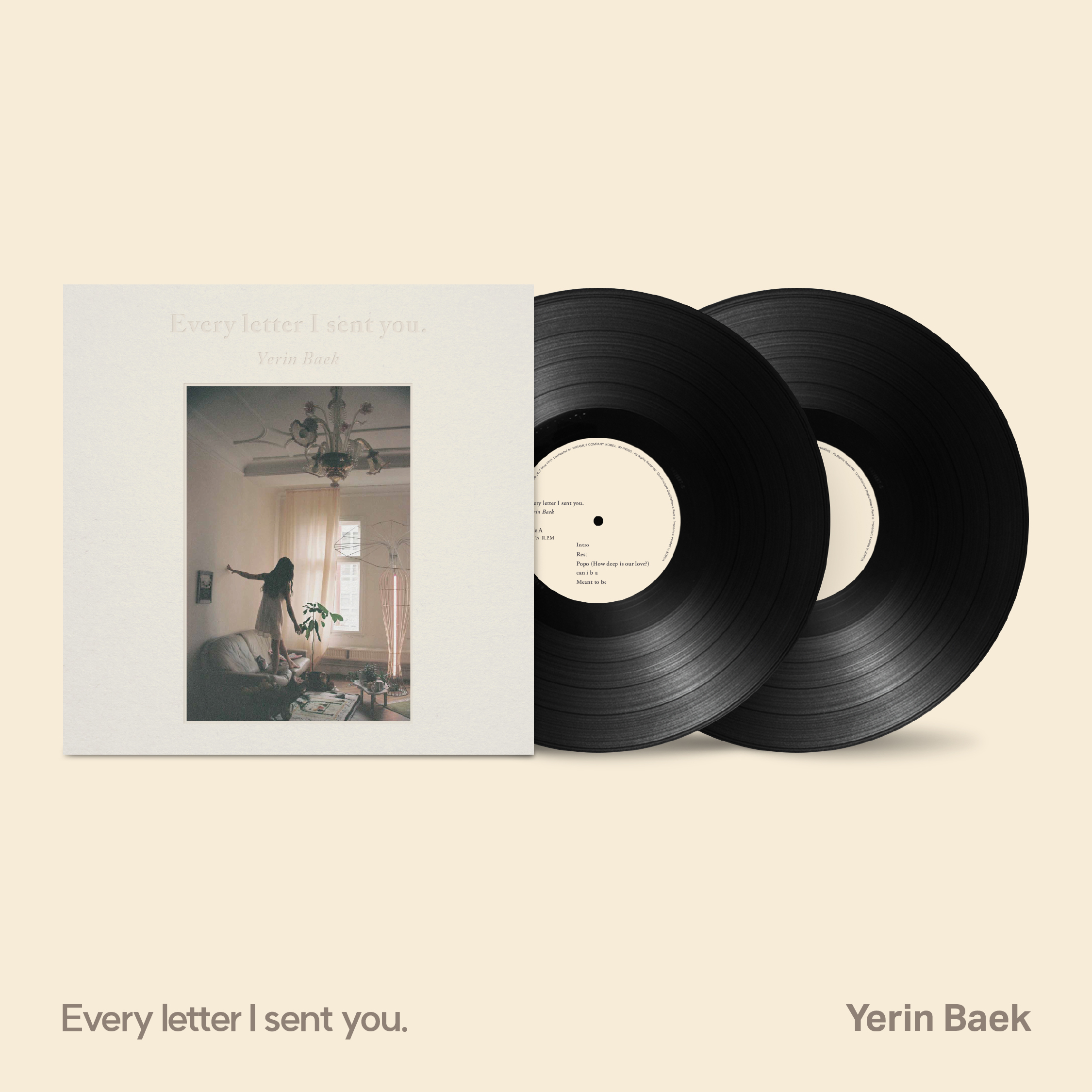 Yerin Baek 1st Album [Every letter I sent you.] Standard Edition (2 LP 